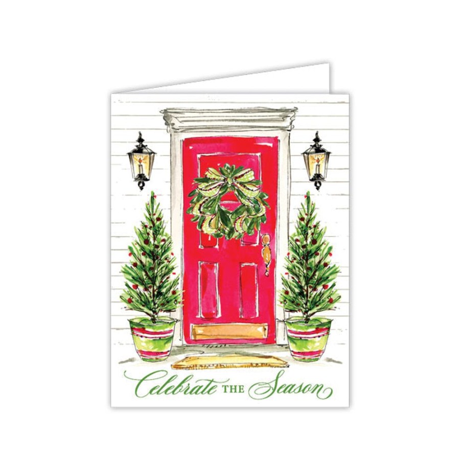 Seasonal Rosanne Beck | Celebrate The Season Christmas Door Greeting Card