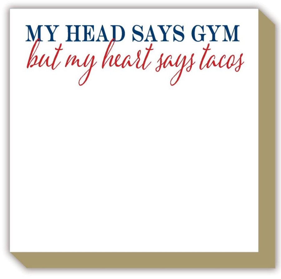 Notes & Pads Rosanne Beck | My Head Says Gym But My Heart Says Tacos Luxe Notepad