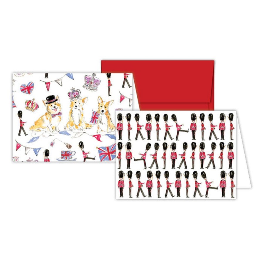 Notes & Pads Rosanne Beck | Qeii Palace Guards & Royal Corgies Stationery Notes