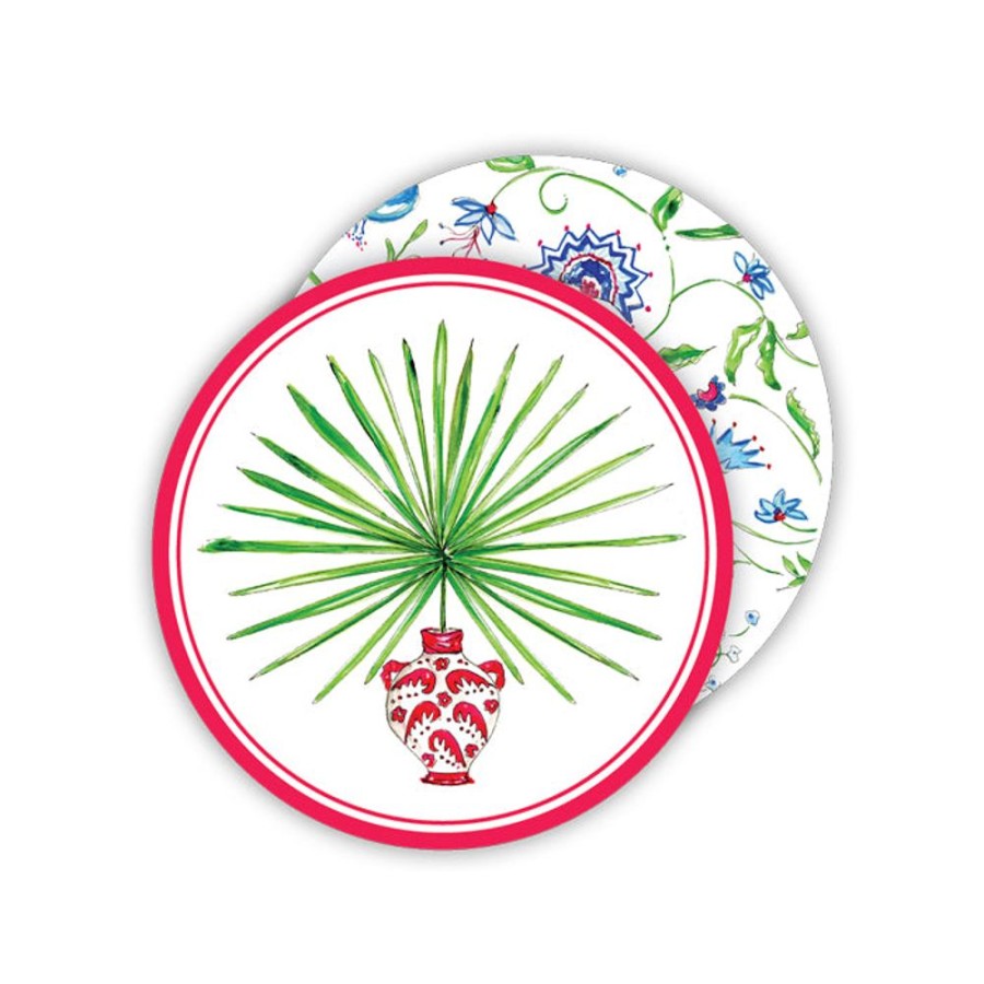 Home & Entertaining Rosanne Beck | Potted Palm Pink Paper Coasters