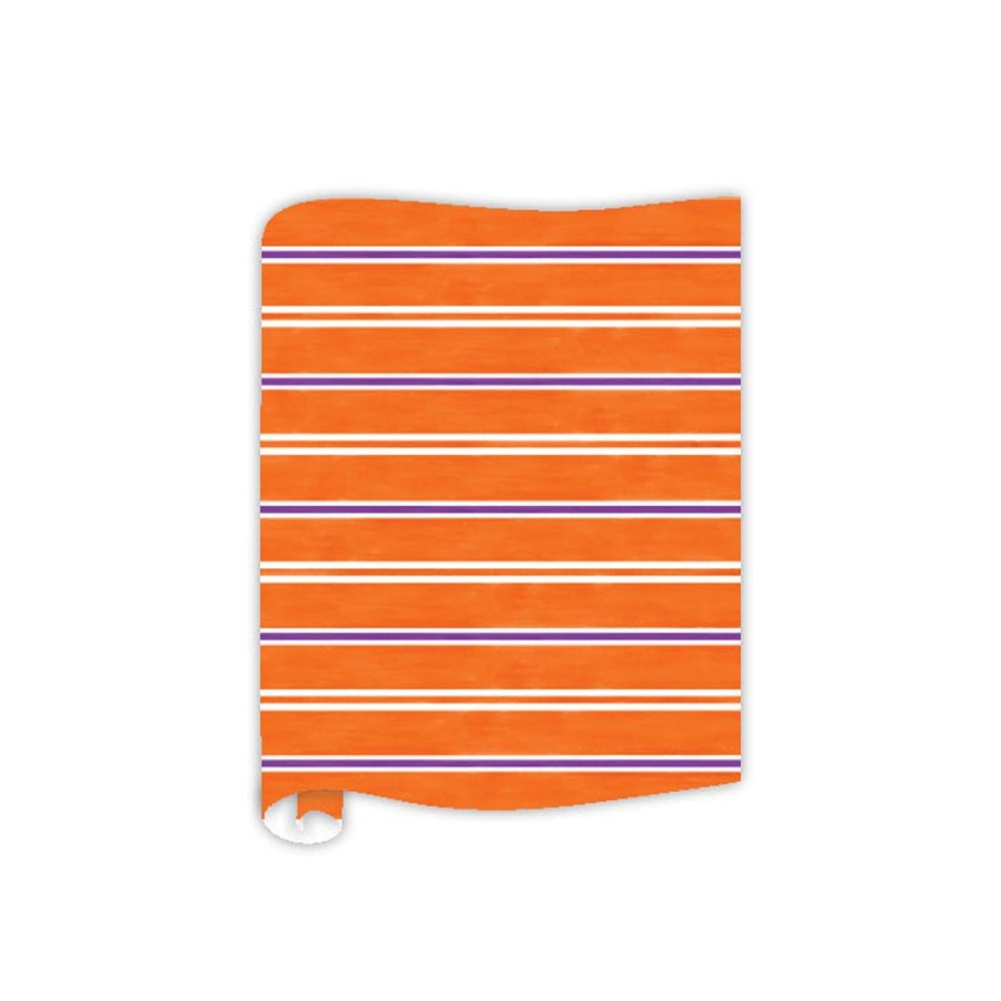 Seasonal Rosanne Beck | Orange & Purple Tiger Stripe Table Runner