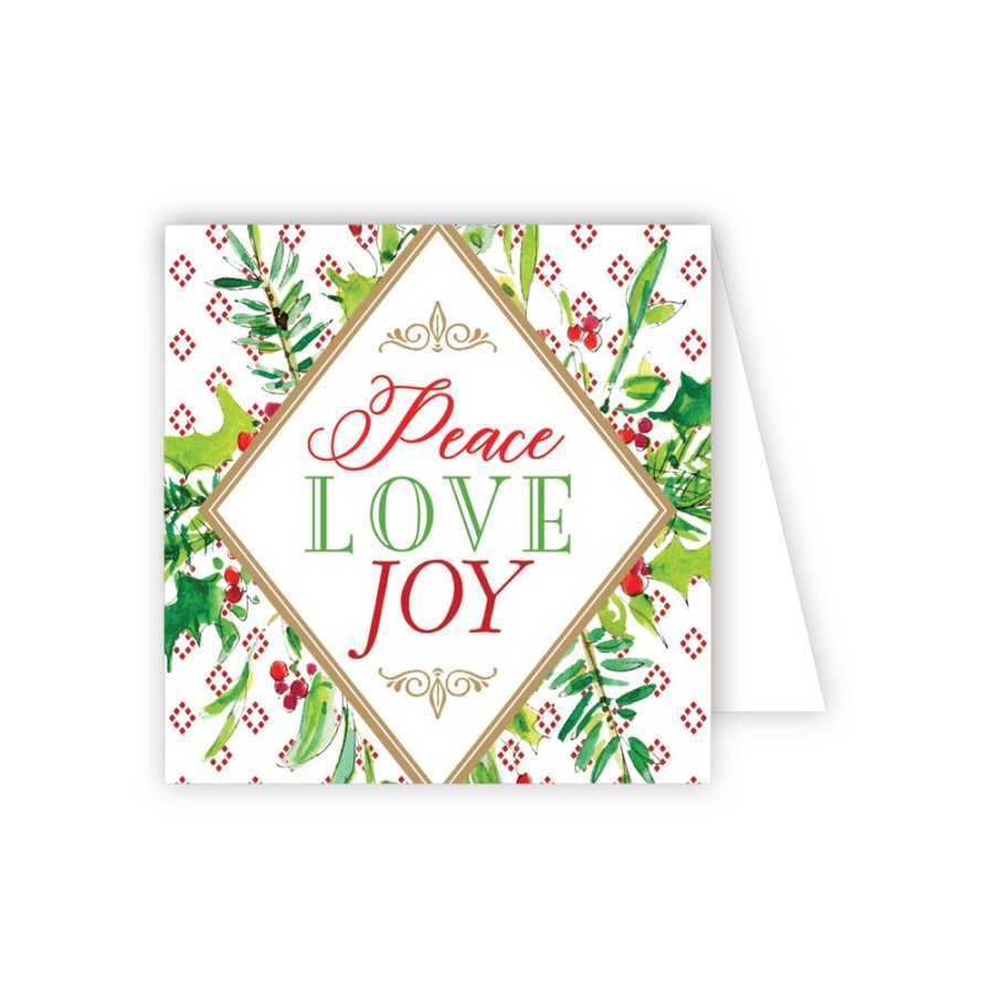 Seasonal Rosanne Beck | Peace Love Joy Enclosure Card