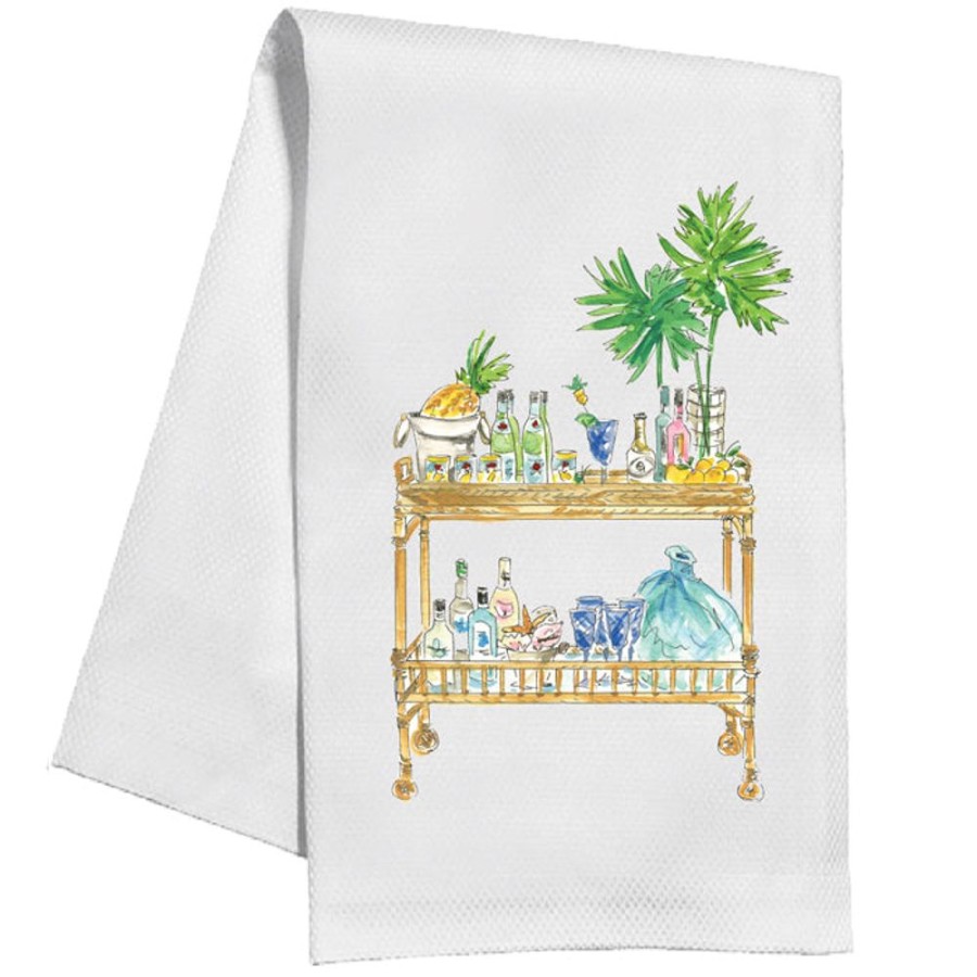 Home & Entertaining Rosanne Beck | Handpainted Beach Bar Cart Kitchen Towel