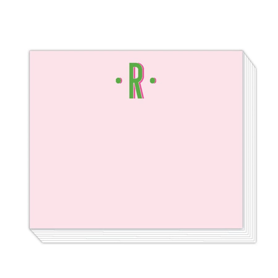 Monograms Rosanne Beck | Color Block Monogram R Notepad