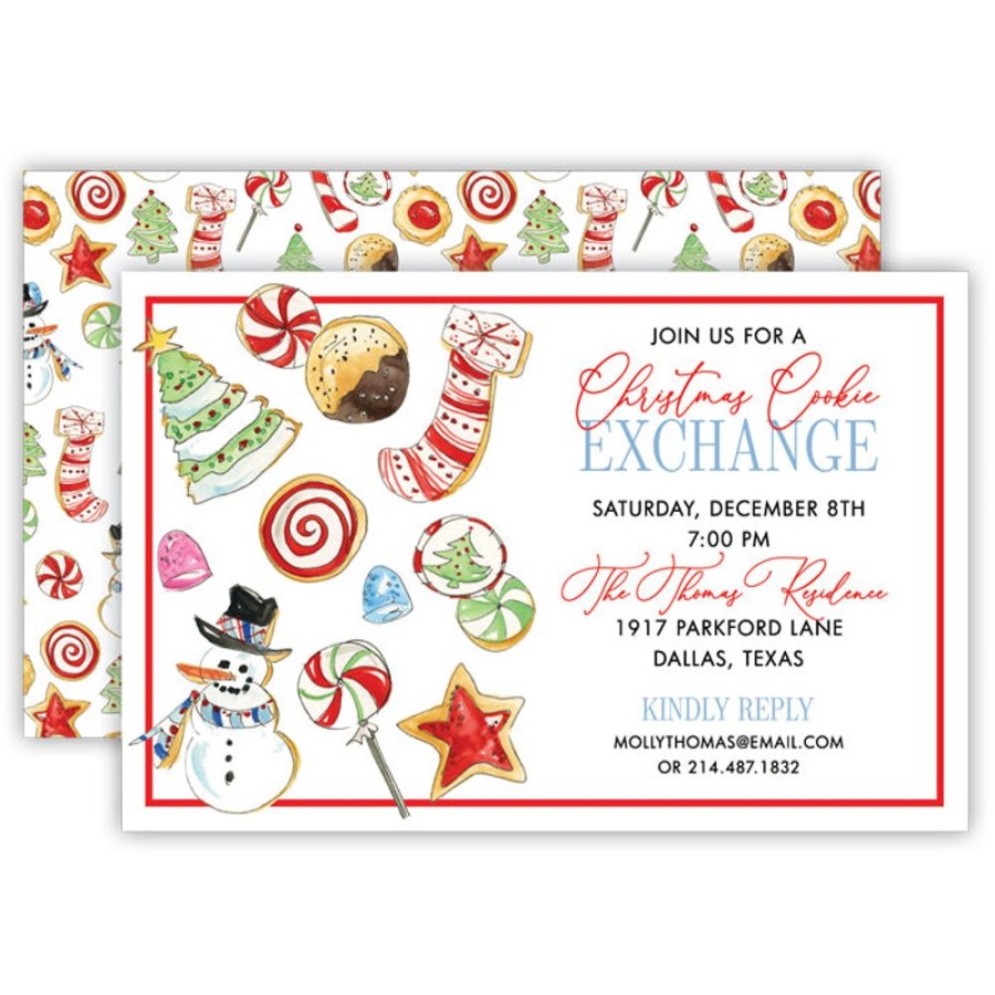 Invitations Rosanne Beck | Handpainted Holiday Cookies Large Flat