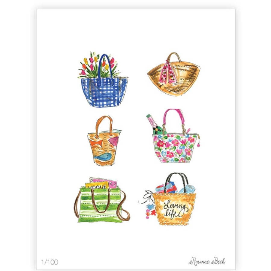 Home & Entertaining Rosanne Beck | Totes Watercolor Art Print