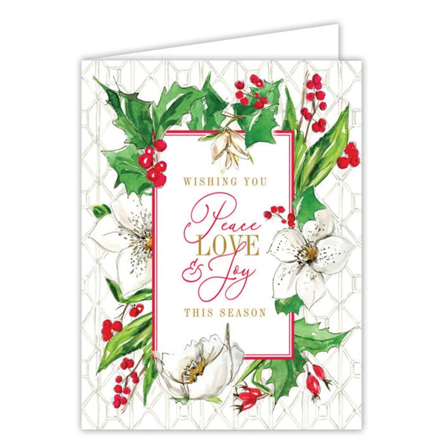 Seasonal Rosanne Beck | Wishing You Peace Love & Joy This Season Greeting Card