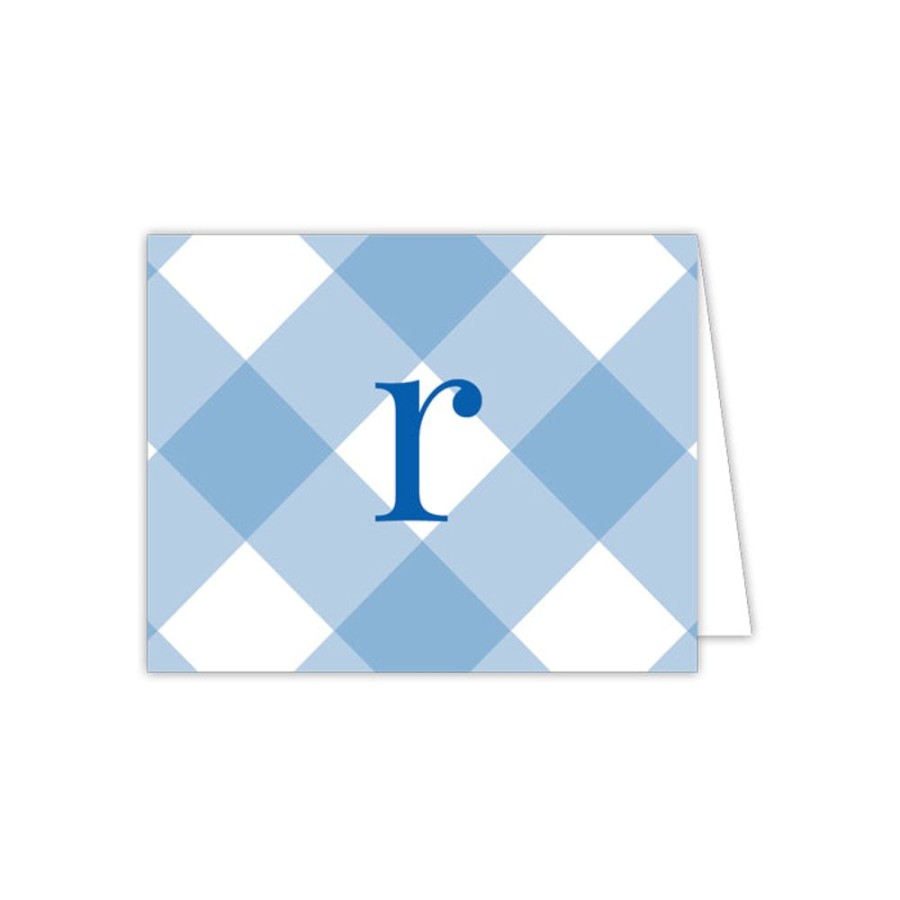 Monograms Rosanne Beck | Buffalo Check R Enclosure Card