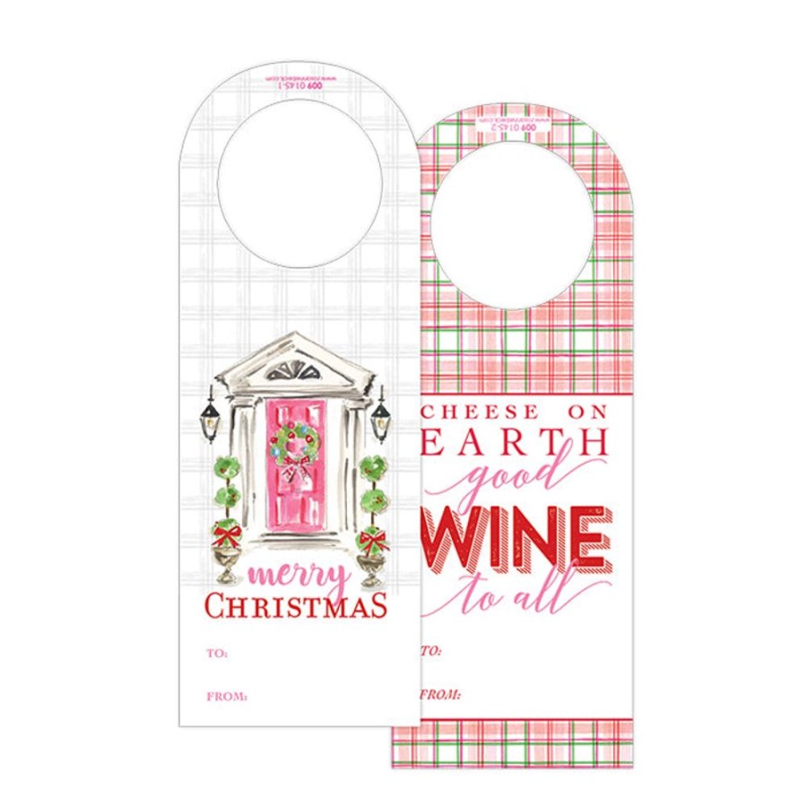 Seasonal Rosanne Beck | Merry Christmas Front Door Wine Tag