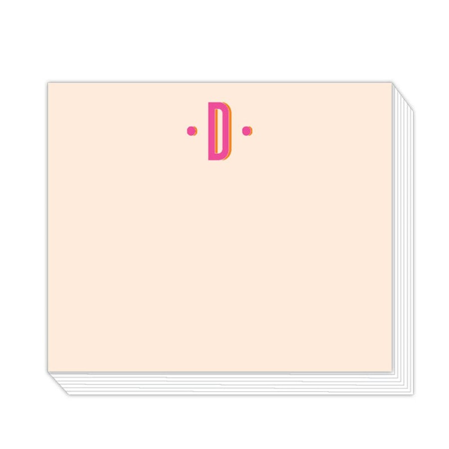 Monograms Rosanne Beck | Color Block Monogram D Notepad