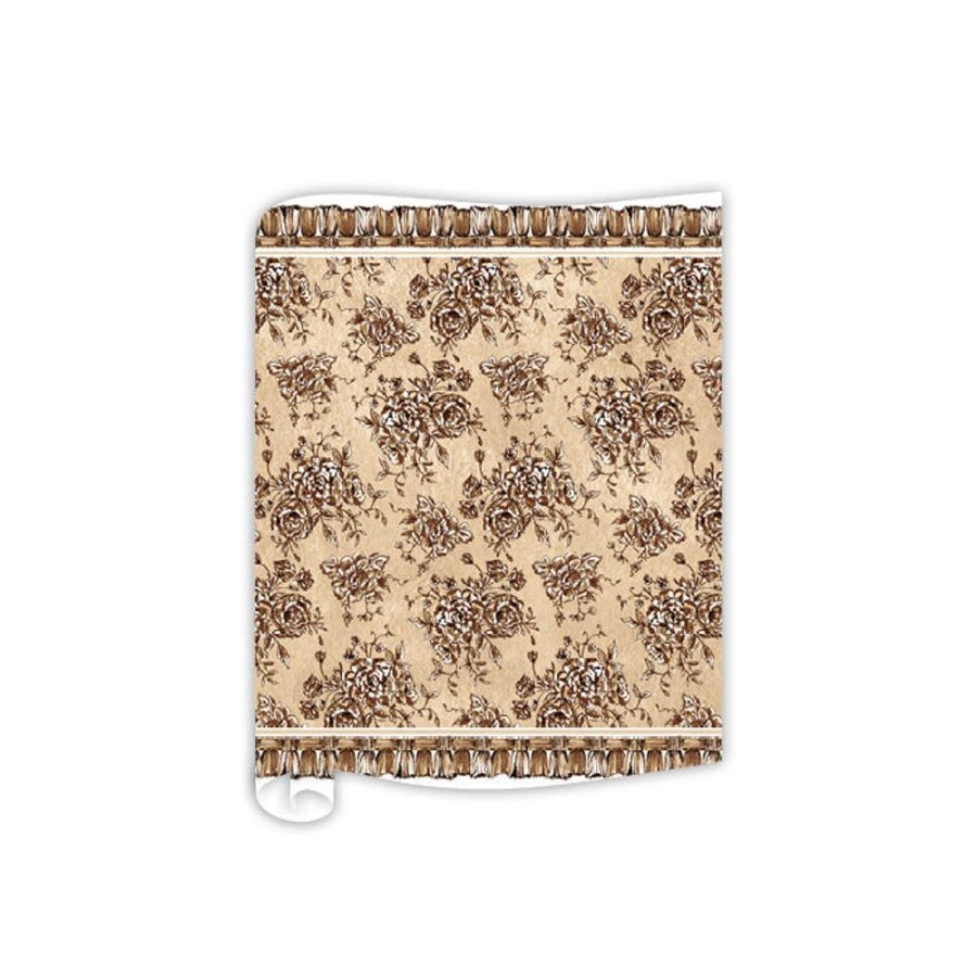 Home & Entertaining Rosanne Beck | Vintage Fancy Florals Brown Table Runner