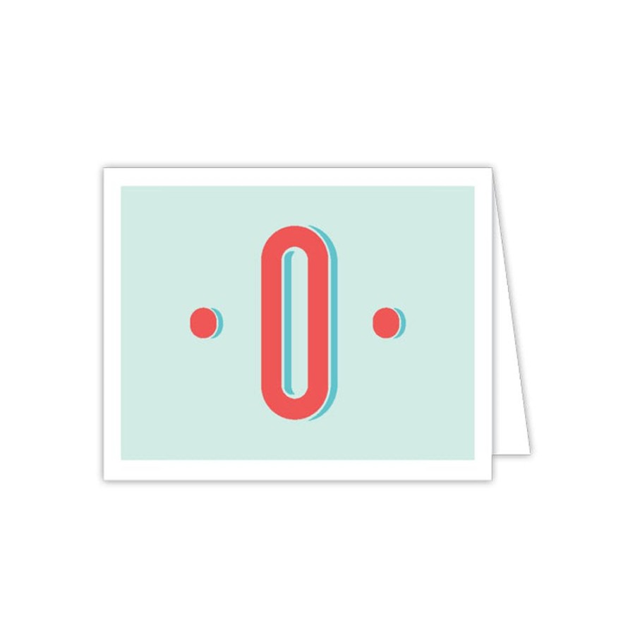 Monograms Rosanne Beck | Color Block Monogram O Folded Note