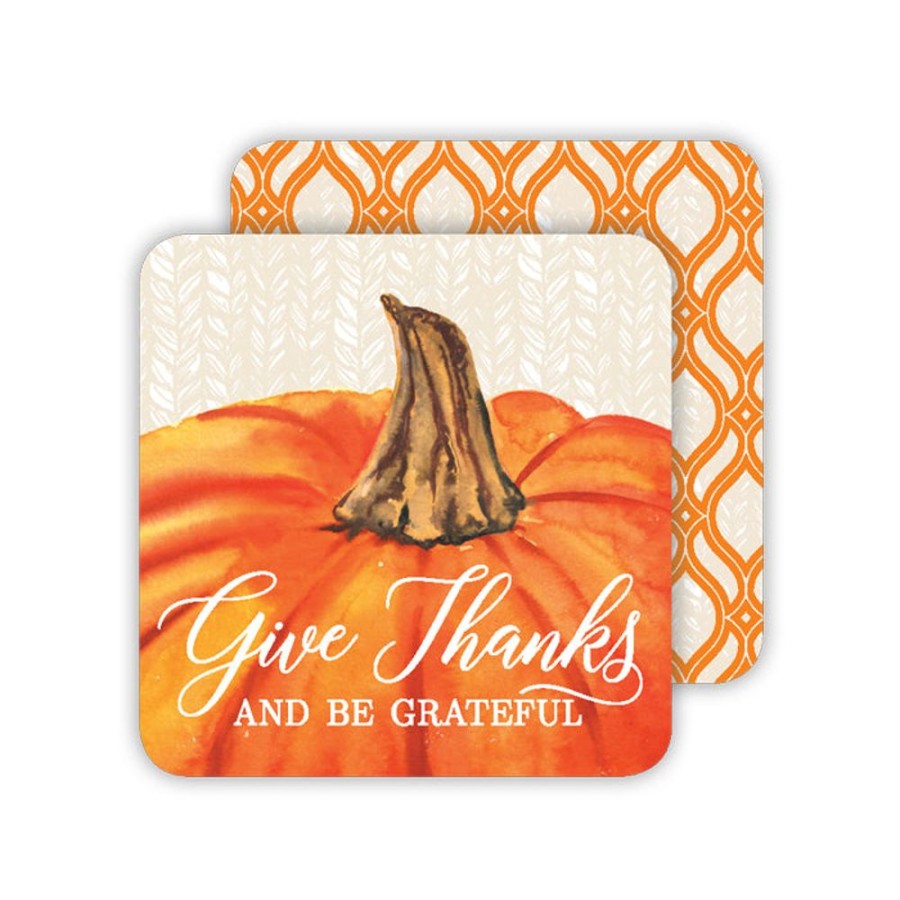 Invitations Rosanne Beck | Give Thanks And Be Grateful Paper Coasters