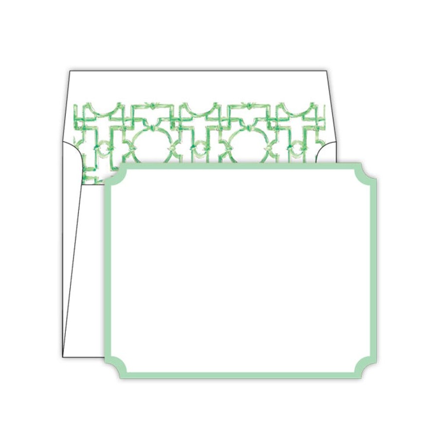 Notes & Pads Rosanne Beck | Asian Trellis Seafoam Die-Cut Social Set