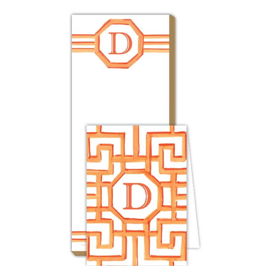 Monograms Rosanne Beck | Lattice Monogram D Notepad Note Set