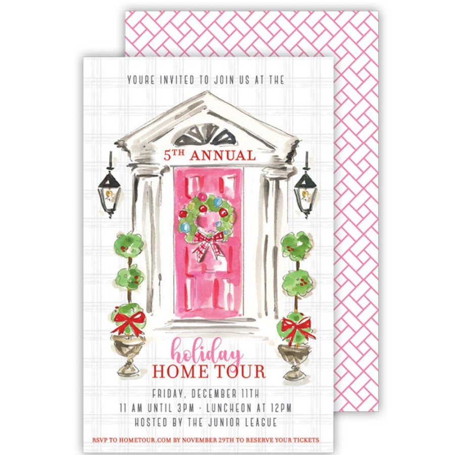 Invitations Rosanne Beck | Pink Door With Topiaries 410-2710