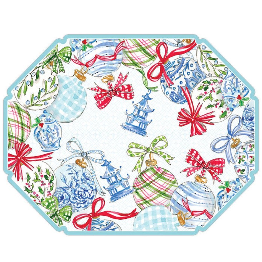 Seasonal Rosanne Beck | Chinoiserie Ornaments Posh Die-Cut Placemats