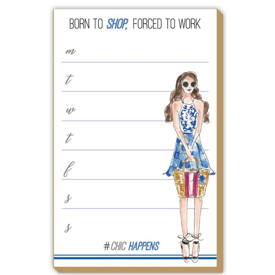 Notes & Pads Rosanne Beck | Born To Shop, Forced To Work Fashionista Luxe Large Pad