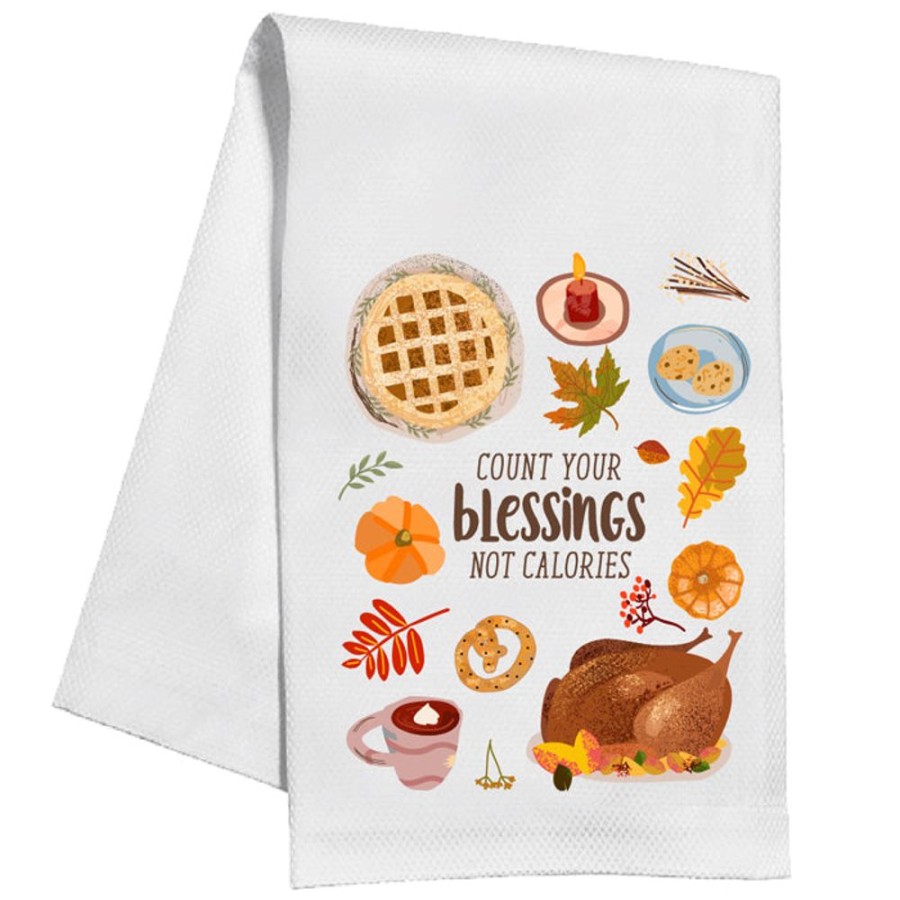 Home & Entertaining Rosanne Beck | Count Your Blessings Not Calories Kitchen Towel