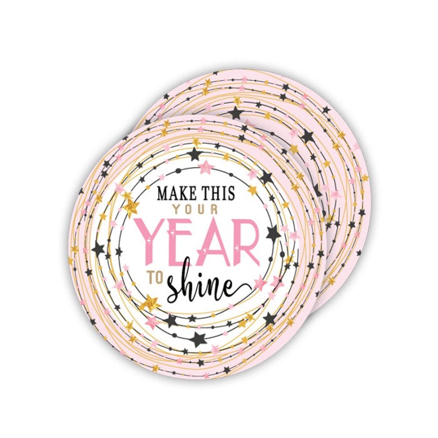 Invitations Rosanne Beck | Make This Your Year To Shine Paper Coasters