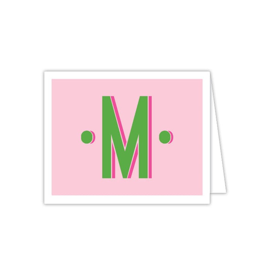 Notes & Pads Rosanne Beck | Color Block Monogram M Folded Note