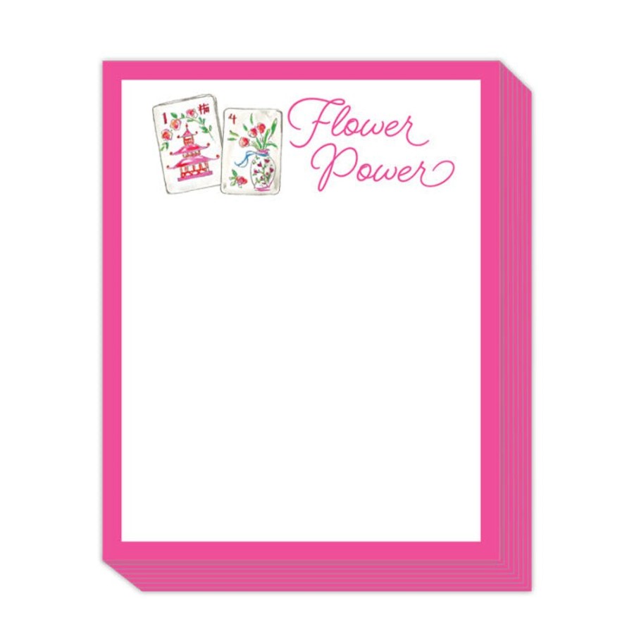 Notes & Pads Rosanne Beck | Flower Power Mahjong Tiles Stack Pad