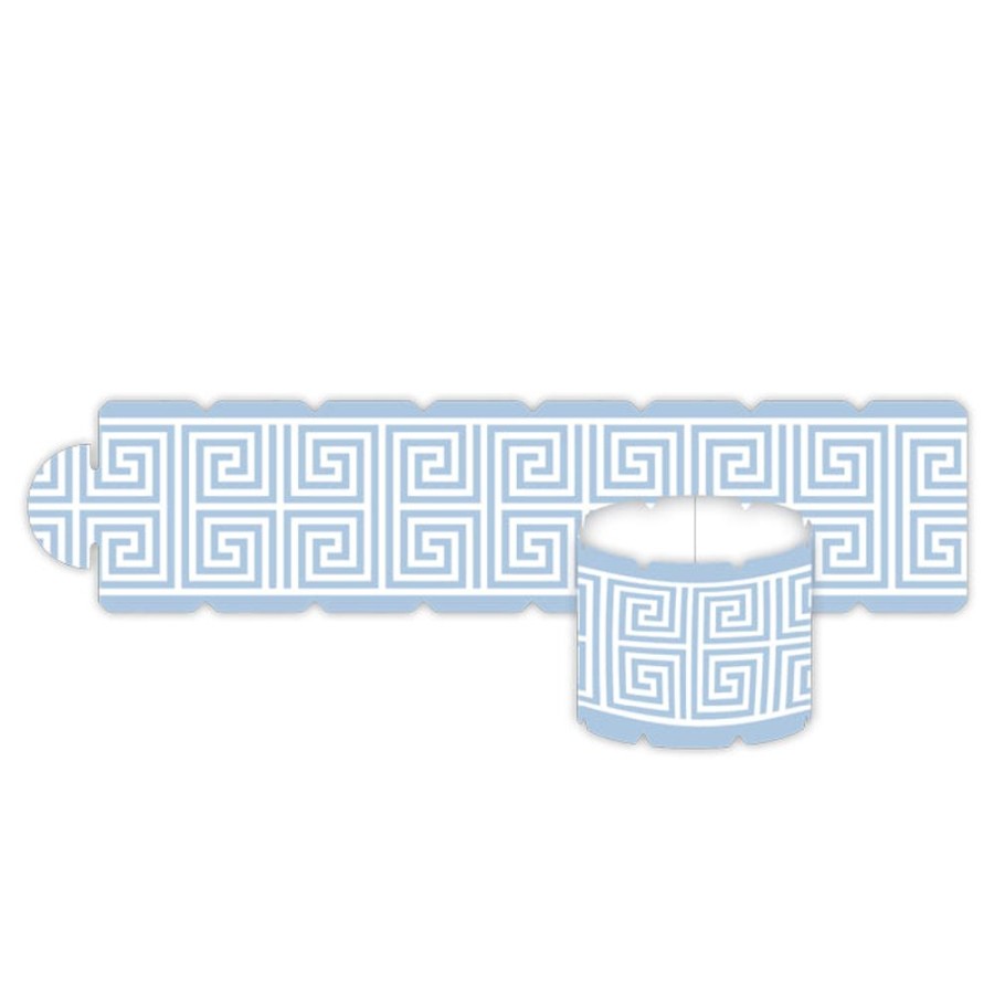 Home & Entertaining Rosanne Beck | Greek Key French Blue Napkin Ring