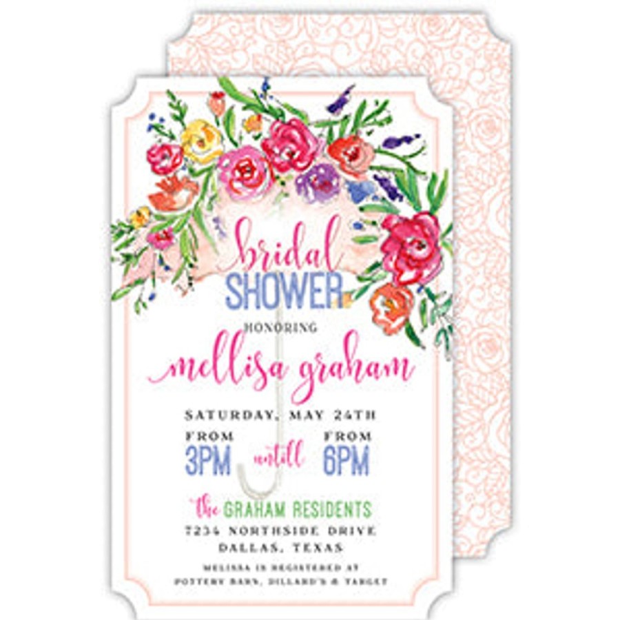 Invitations Rosanne Beck | Handpainted Floral Bouquet Large Die-Cut Invitation