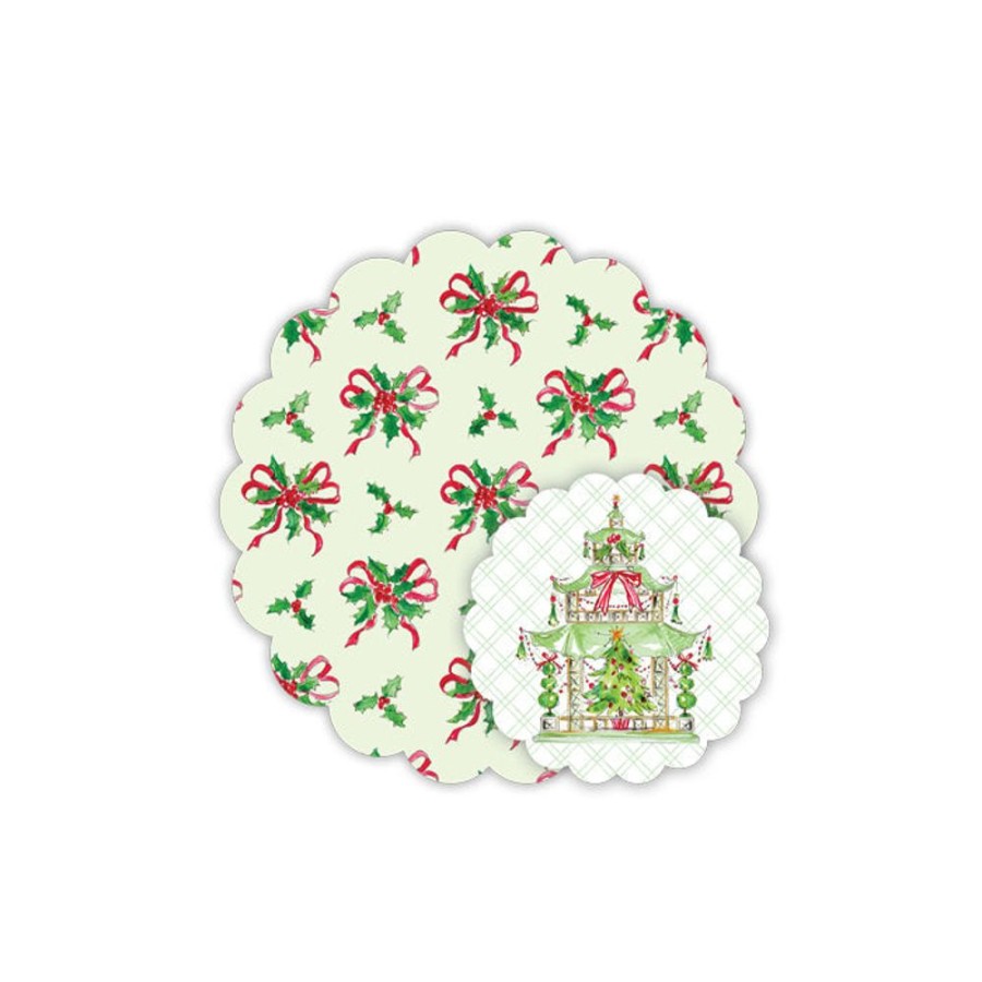 Seasonal Rosanne Beck | Holly & Holiday Pagoda Doily Set