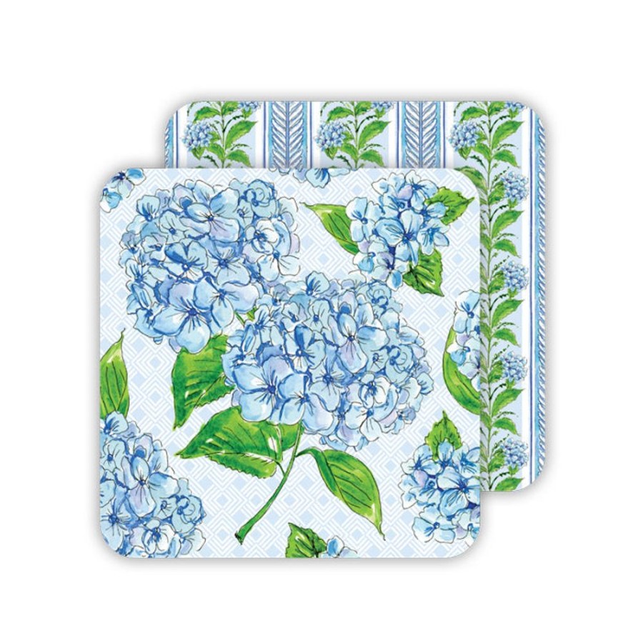 Home & Entertaining Rosanne Beck | Blue Hydrangea Paper Coasters