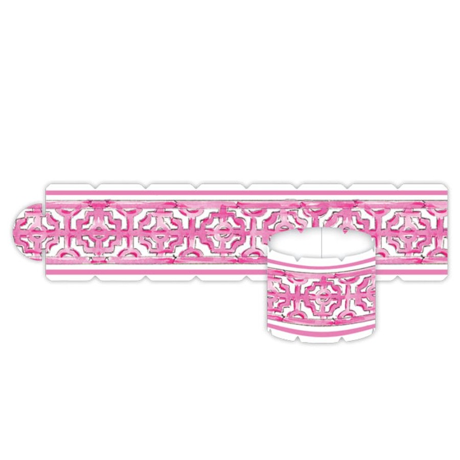 Seasonal Rosanne Beck | Pink Chippendale Napkin Ring