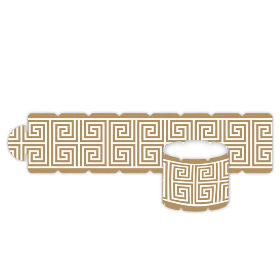 Home & Entertaining Rosanne Beck | Greek Key Gold Napkin Ring