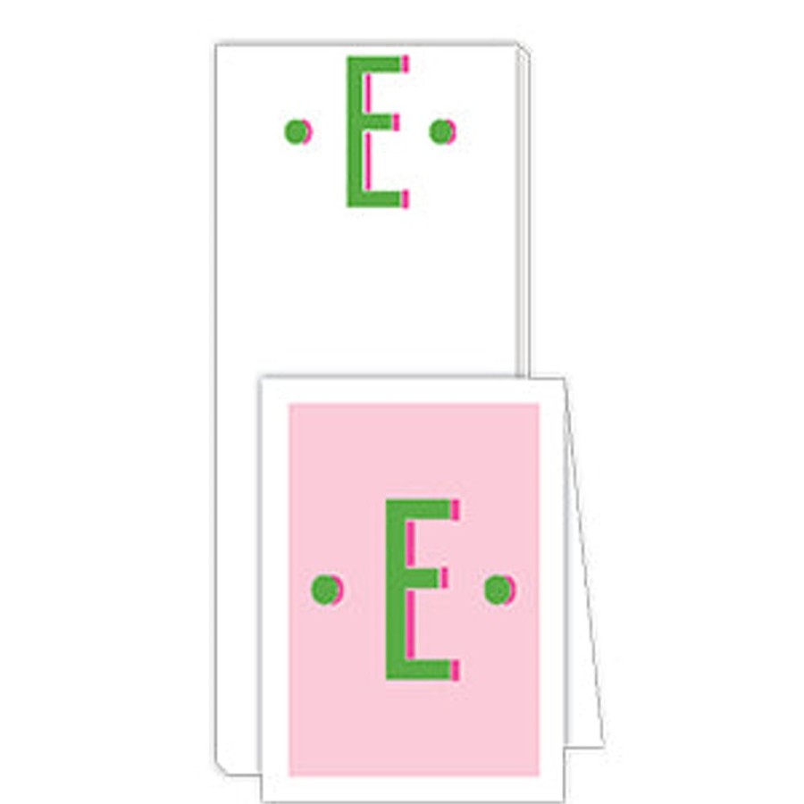 Monograms Rosanne Beck | Color Block Monogram E Notepad Note Set