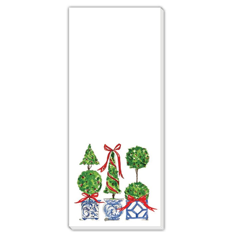 Seasonal Rosanne Beck | Christmas Topiary Trio Skinny Notepad