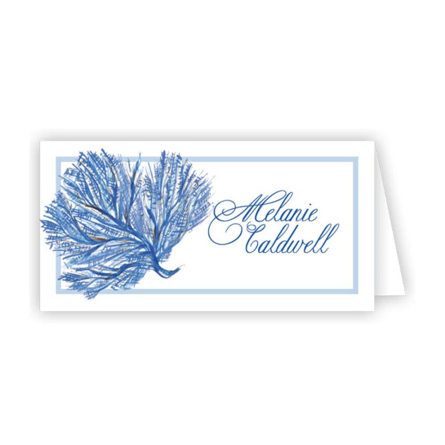 Home & Entertaining Rosanne Beck | Coastal Blue Coral Place Card