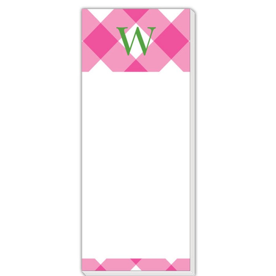 Monograms Rosanne Beck | Buffalo Check W Skinny Notepad