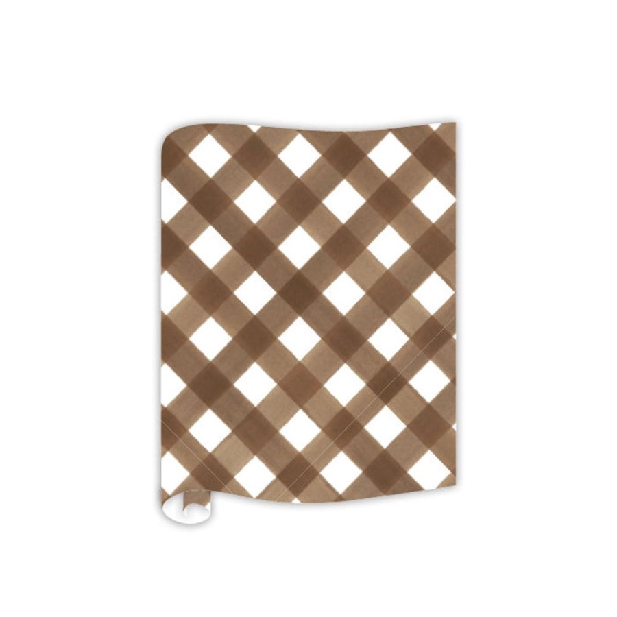 Home & Entertaining Rosanne Beck | Watercolor Brown Buffalo Check Table Runner