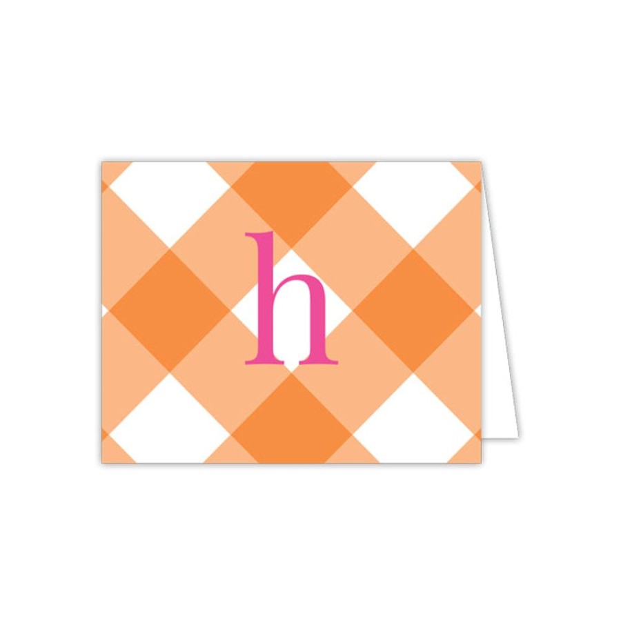 Monograms Rosanne Beck | Buffalo Check H Enclosure Card