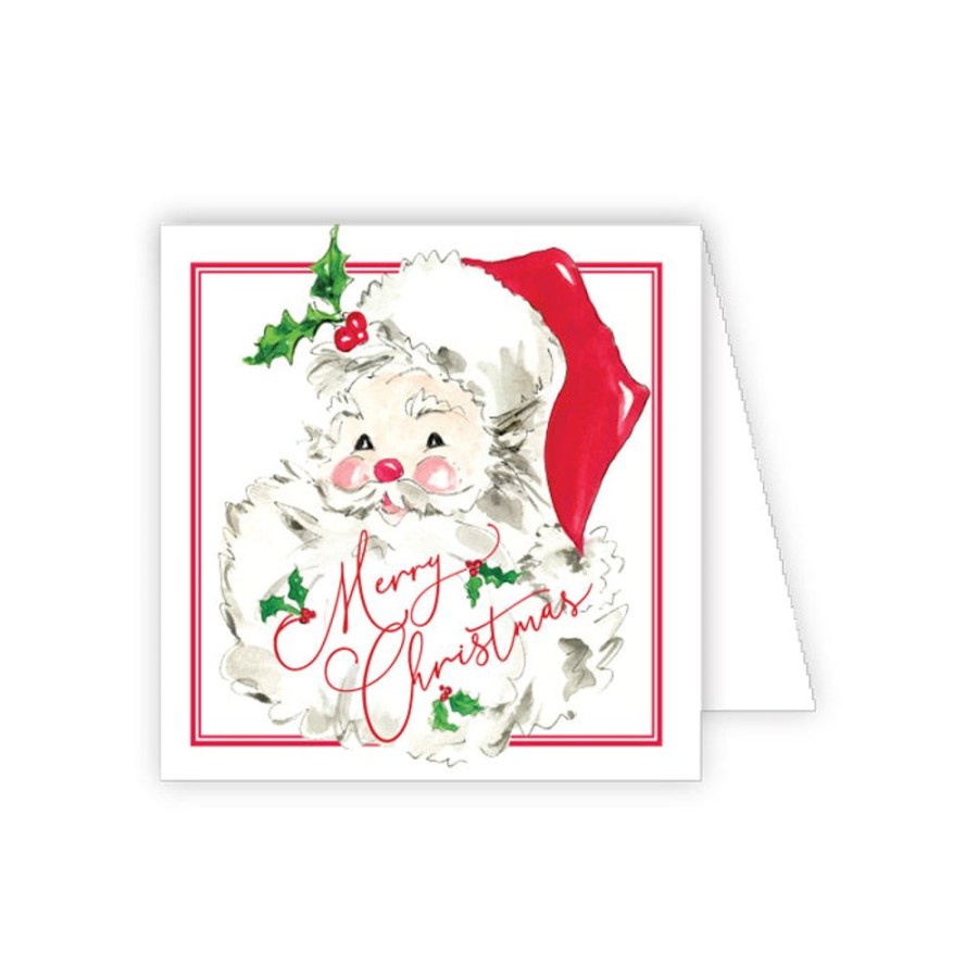 Seasonal Rosanne Beck | Red Santa Enclosure Card