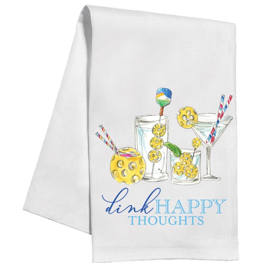 Home & Entertaining Rosanne Beck | Dink Happy Thoughts Cocktail Kitchen Towel