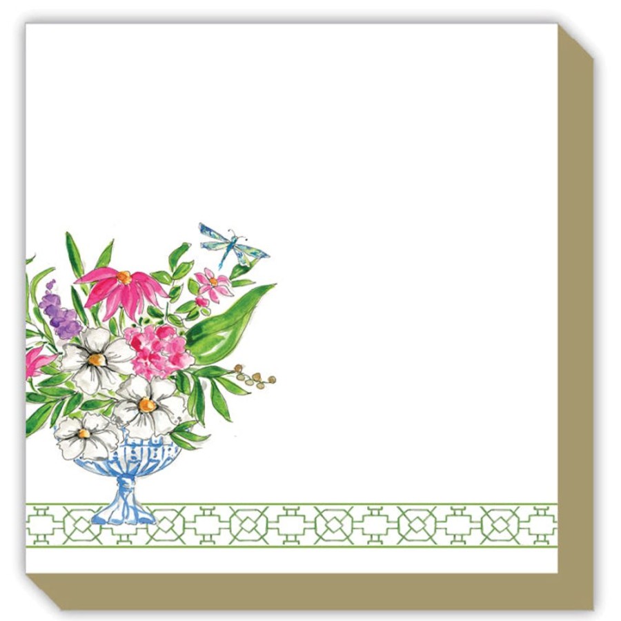 Notes & Pads Rosanne Beck | Green Wonderland Floral Arrangement Luxe Notepad