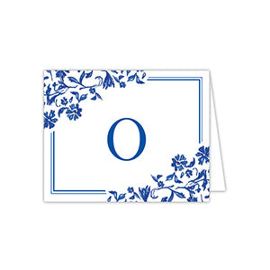 Notes & Pads Rosanne Beck | Blue And White Monogram O Folded Note