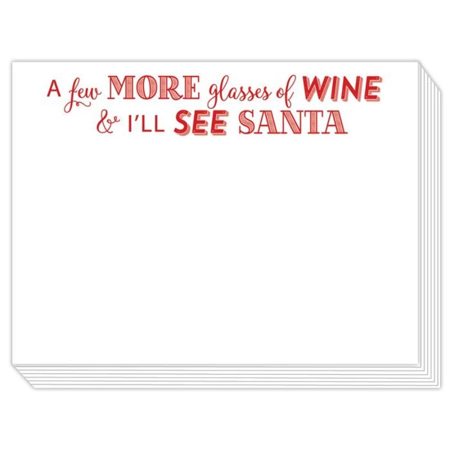 Invitations Rosanne Beck | A Few More Glasses Of Wine & I'Ll See Santa Slab Pad