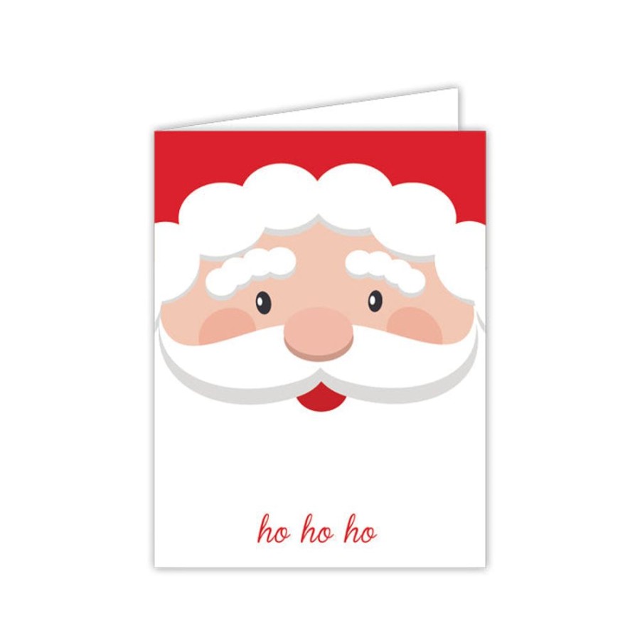 Seasonal Rosanne Beck | Santa Face Ho Ho Ho Greeting Card