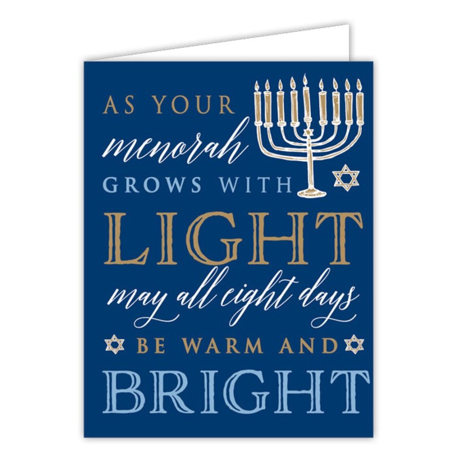 Invitations Rosanne Beck | As Your Menorah Grows With Light Greeting Card