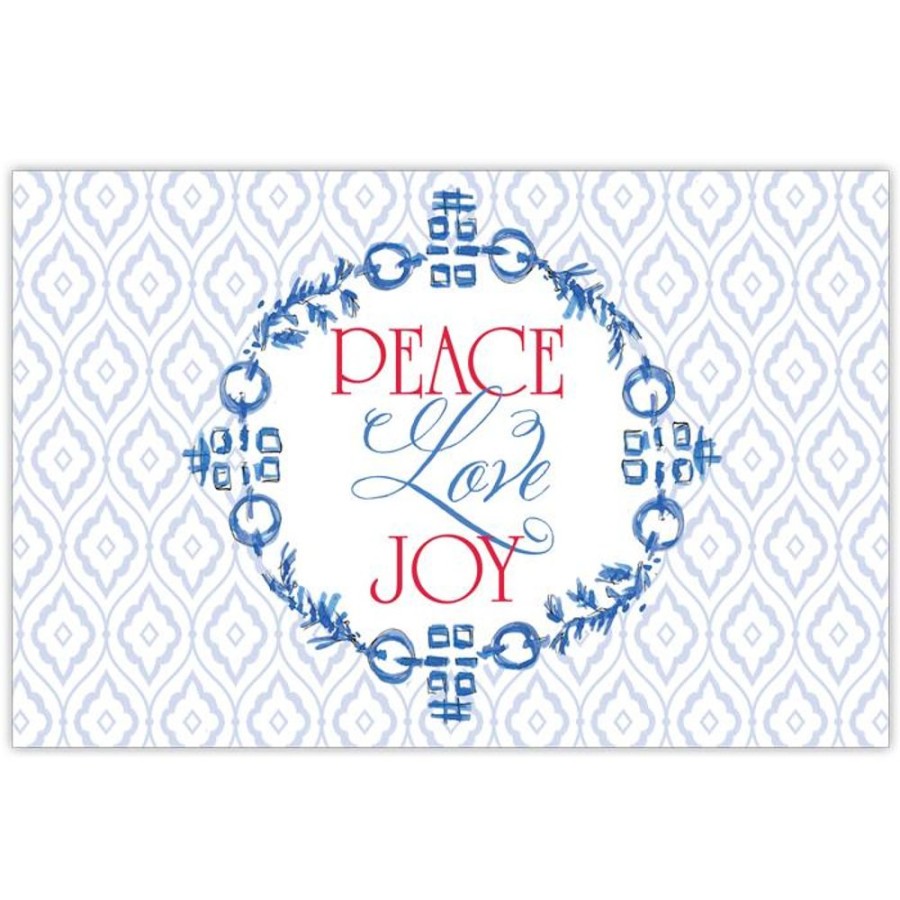 Seasonal Rosanne Beck | Peace Love Joy Holiday Placemat