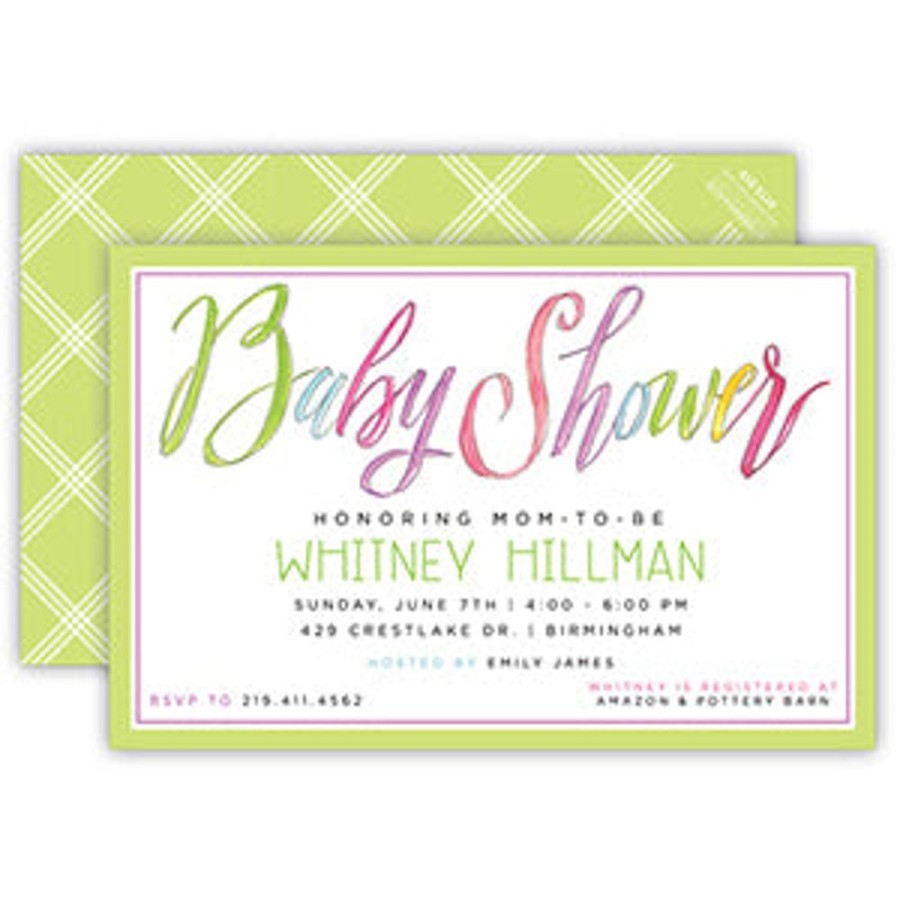 Invitations Rosanne Beck | Baby Shower Multicolor Large Flat Invitation