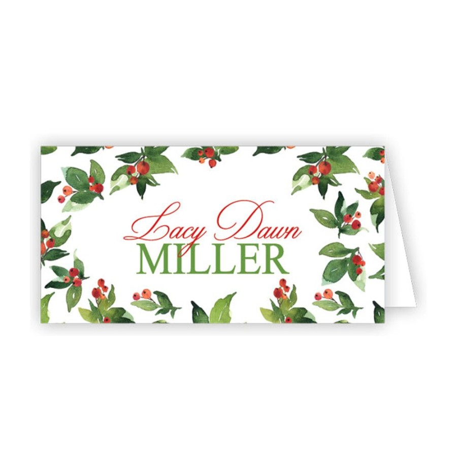 Home & Entertaining Rosanne Beck | Holly Berries Place Card