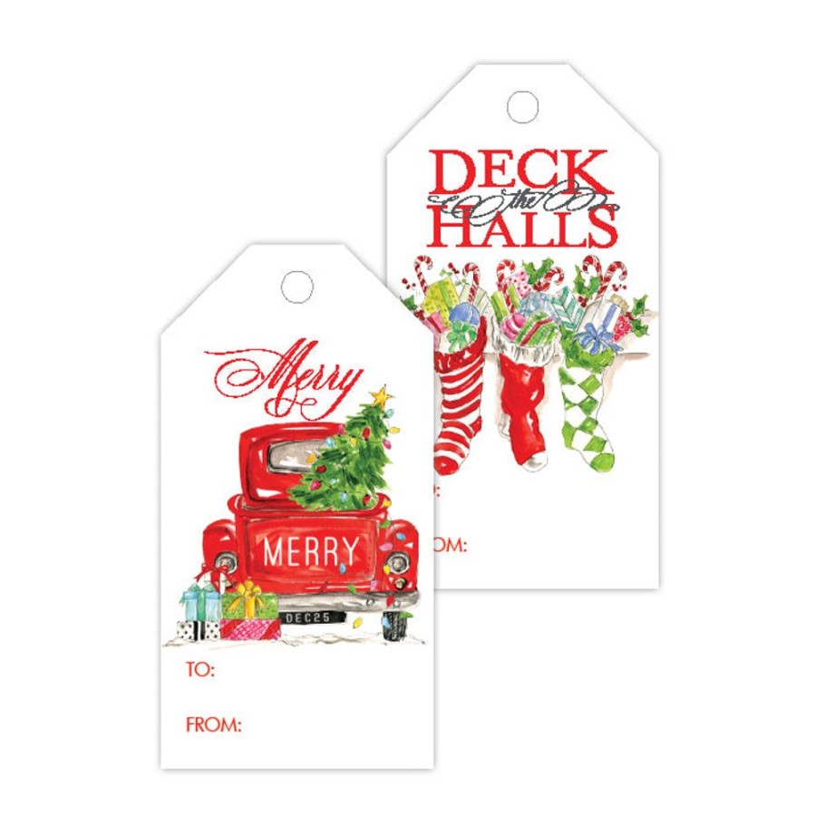 Seasonal Rosanne Beck | Deck The Hall Vintage Car Gift Tags