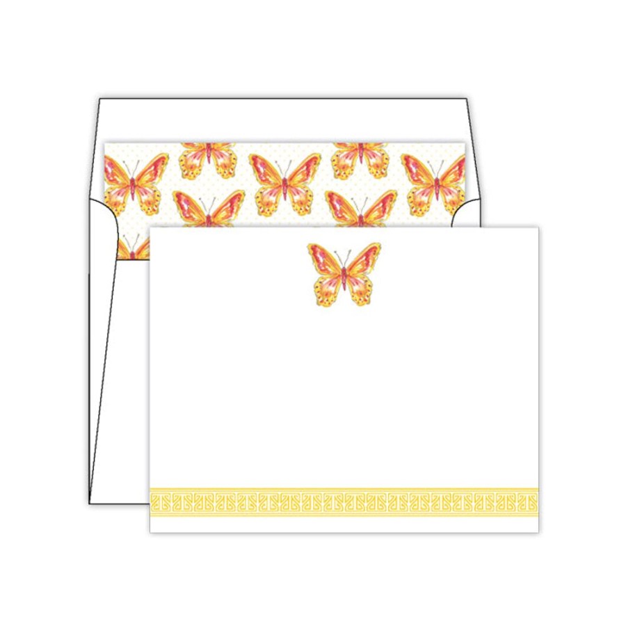 Notes & Pads Rosanne Beck | Handpainted Butterfly Social Set